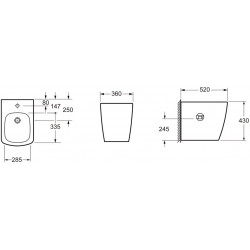 Биде Lavinia Boho Aveo напольное 33060040 36x52 белое