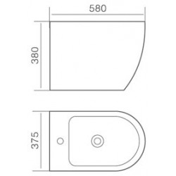 Биде напольное Timo Kulo ТК-402 37,5x58