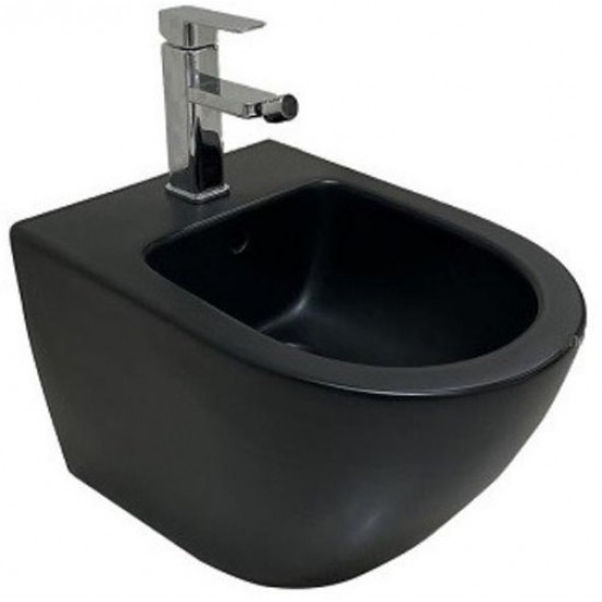 Биде подвесное Ceramalux 2197-1MB 37x49 черный матовый