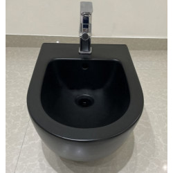 Биде подвесное Ceramalux 2197-1MB 37x49 черный матовый