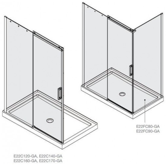Боковая стенка Jacob Delafon Contra E22FC80-GA 80x195