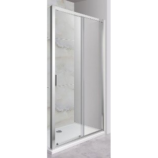 Душевая дверь Pelican FP020100 100x190 стекла прозрачные, профиль хром