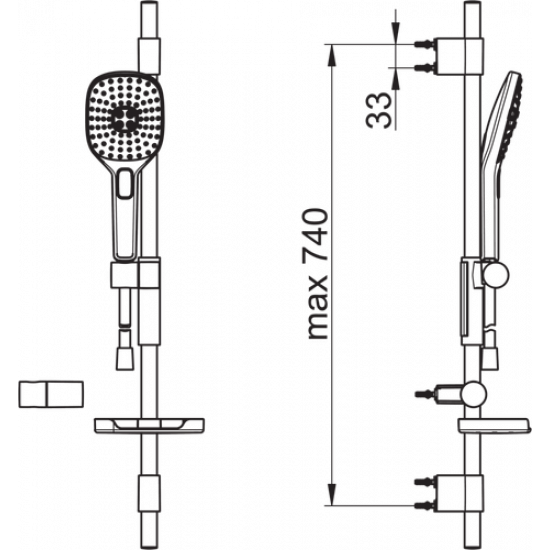 Душевой комплект Oras Hydractiva 433
