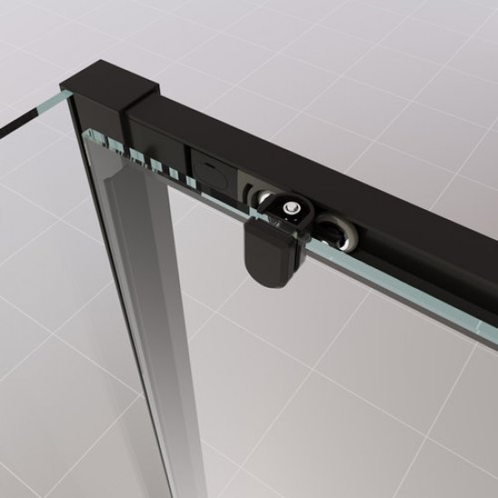 Душевой уголок Benetto BEN_903_BL_C 100x80 стекла прозрачные, профиль черный Душевой уголок Benetto BEN_903_BL_C 100x80 стекла прозрачные, профиль черный