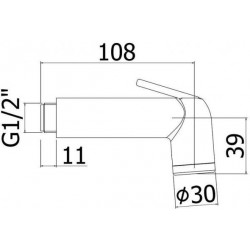 Гигиенический душ Paffoni Minorca ZDUP099CRAG со шлангом и держателем Гигиенический душ Paffoni Minorca ZDUP099CRAG со шлангом и держателем