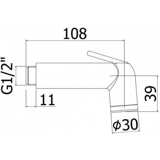 Гигиенический душ Paffoni Minorca ZDUP099CRAG со шлангом и держателем