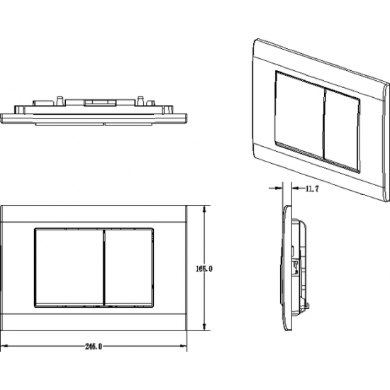 Клавиша смыва BURKE 01 101.WW.1 белый глянец