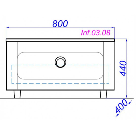Комод Aqwella Инфинити 80 белый