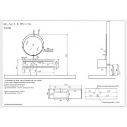 Комплект мебели Black&White Gravity V-2408 с подсветкой