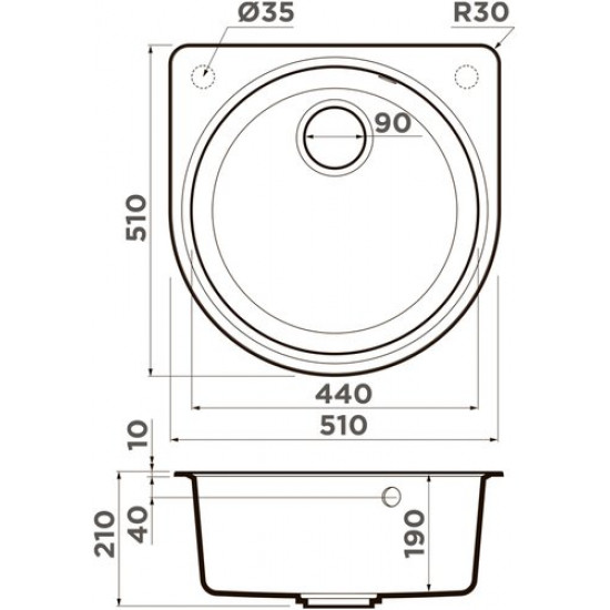 Кухонная мойкa OMOIKIRI Akegata 51-SA Artgranit/бежевый