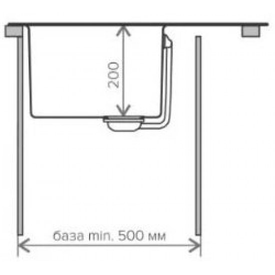 Кухонная мойка Tolero Glass TG-500 черный