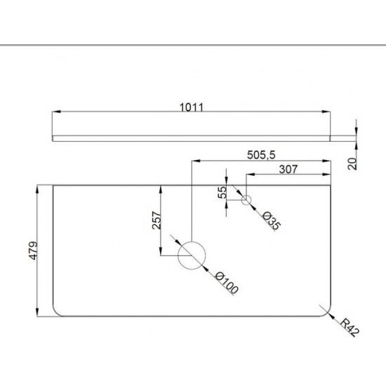 Тумба подвесная Аква-Родос Акцент 100 со столешницей 100 белый