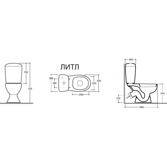 Унитаз напольный Керамин Литл Детский Алкапласт 30x58 сиденье полипропилен Унитаз напольный Керамин Литл Детский Алкапласт 30x58 сиденье полипропилен