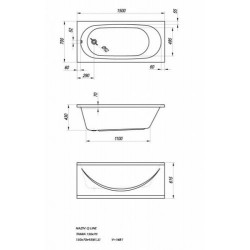 Ванна  гидромассажная Kolpa-san QUAT OPTIMA Tamia 150x70