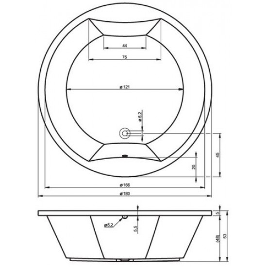 Ванна акриловая Riho Colorado 180x180