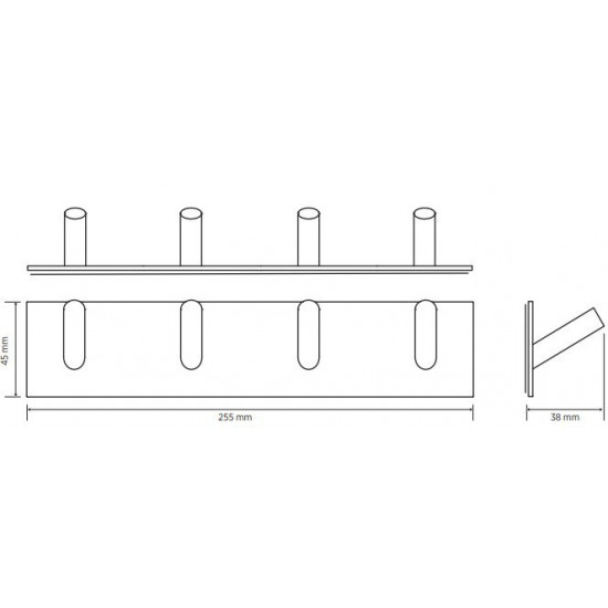 Вешалка с 4-мя крючками Bemeta EASY 163106291 хром