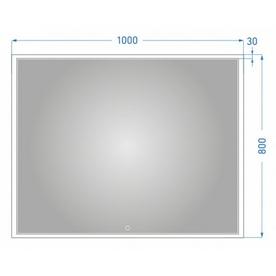 Зеркало Alavann Emma 100 с LED-подсветкой и сенсорным выключателем