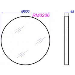 Зеркало Aqwella Fargo 60 белое