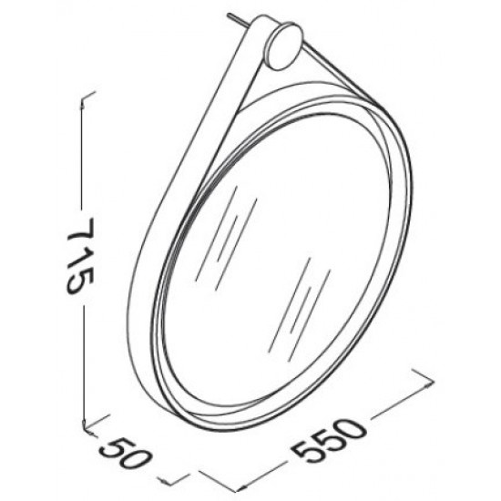 Зеркало Isvea Aqua Marino 21SQ4001055I S 55x55, лакированный белый