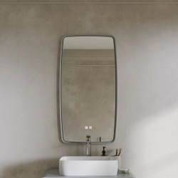 Зеркало Terminus Aura 98x52 с подсветкой, серый