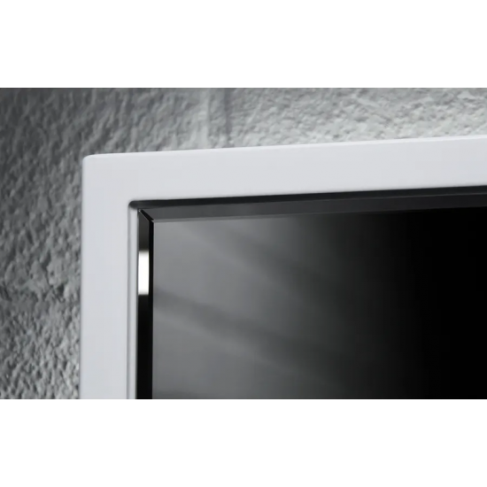 Зеркало Домино Graffo 700x600 белый глянец с подсветкой