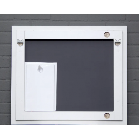 Зеркало Домино Graffo 700x600 белый глянец с подсветкой