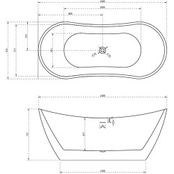 Акриловая ванна Abber AB9322 180x80 белая