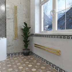 Дизайн-радиатор отопления Stinox Minori Design 10x120 золото глянец