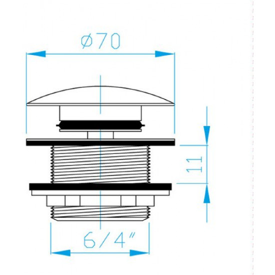 Донный клапан PlastBrno EDVCR02 Click-Clack Донный клапан PlastBrno EDVCR02 Click-Clack