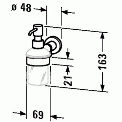 Дозатор жидкого мыла Duravit D-Code 99161000 хром Дозатор жидкого мыла Duravit D-Code 99161000 хром