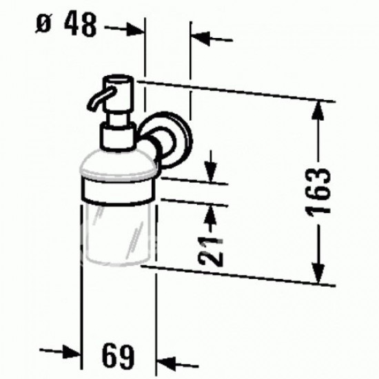 Дозатор жидкого мыла Duravit D-Code 99161000 хром Дозатор жидкого мыла Duravit D-Code 99161000 хром