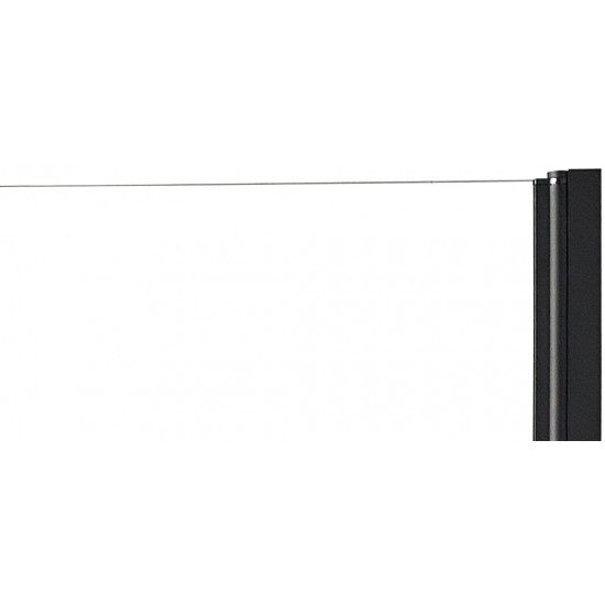 Душевая дверь Parly DE80B 80x185 стекла прозрачные / профиль черный