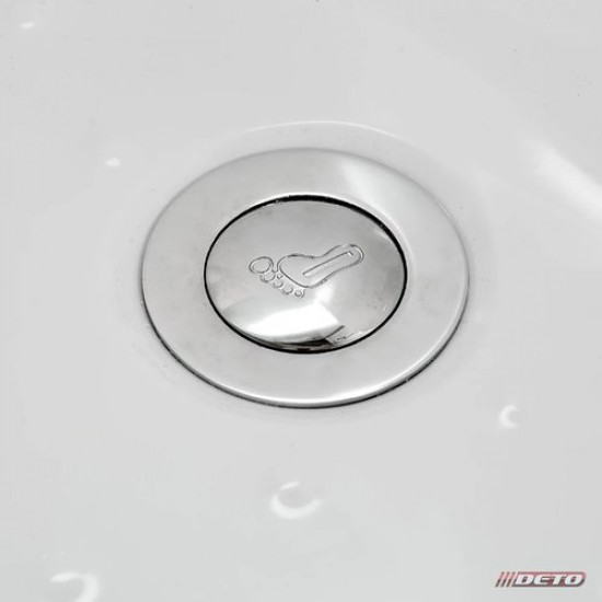 Душевая кабина Deto D102 L 120x80 стекла матовые, профиль хром, левая