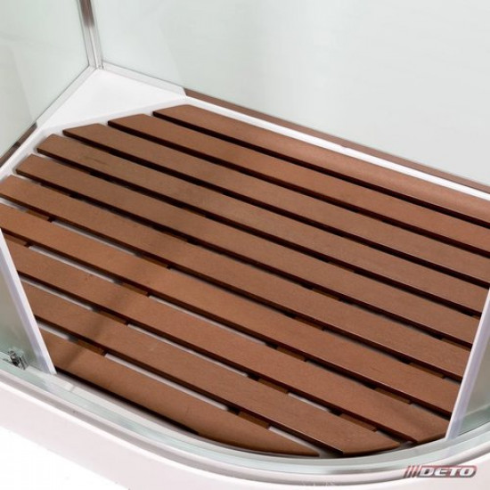 Душевая кабина Deto D102 L 120x80 стекла матовые, профиль хром, левая