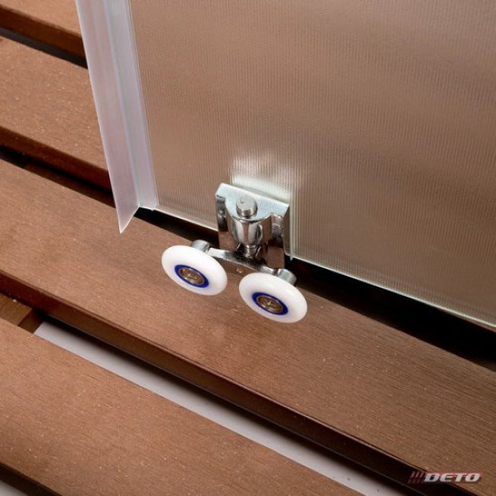 Душевая кабина Deto D102 L 120x80 стекла матовые, профиль хром, левая