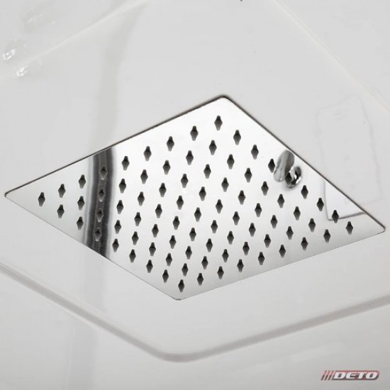 Душевая кабина Deto D119SEL 110x90 с электрикой, стекла матовые, профиль хром