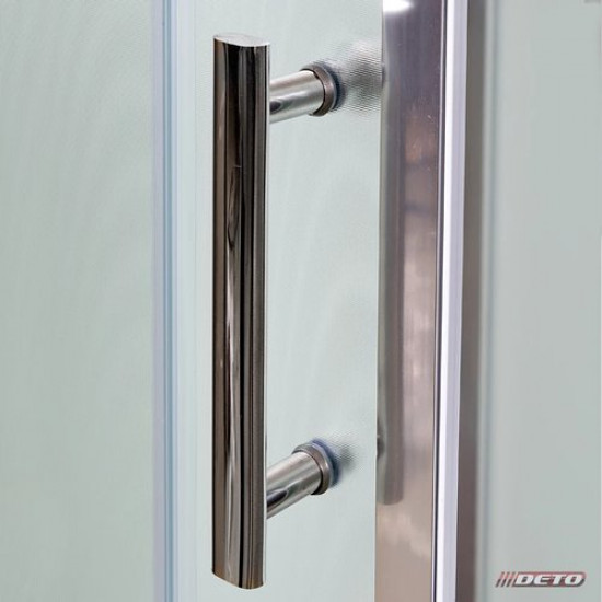 Душевая кабина Deto D119SEL 110x90 с электрикой, стекла матовые, профиль хром
