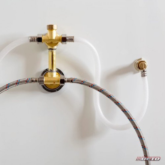 Душевая кабина Deto D119SEL 110x90 с электрикой, стекла матовые, профиль хром