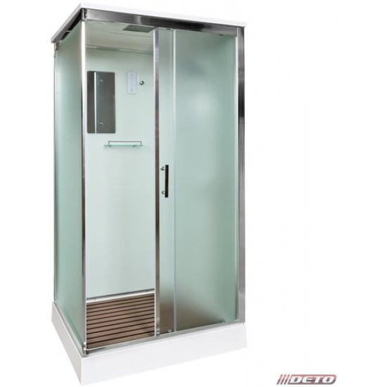 Душевая кабина Deto D119SEL 110x90 с электрикой, стекла матовые, профиль хром