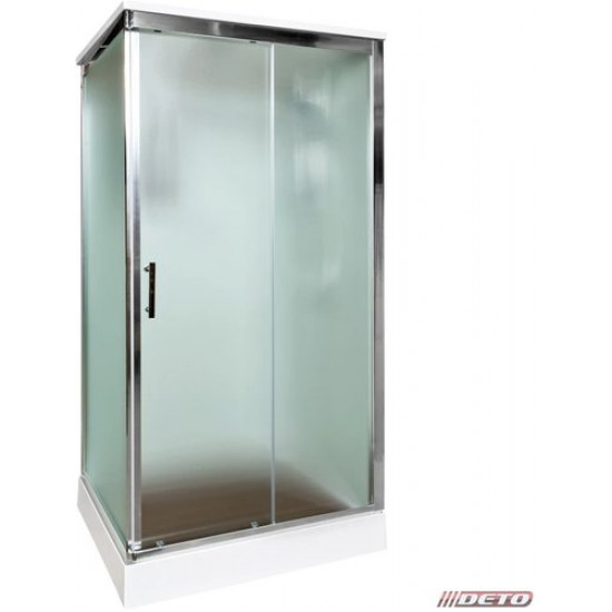 Душевая кабина Deto D119SEL 110x90 с электрикой, стекла матовые, профиль хром