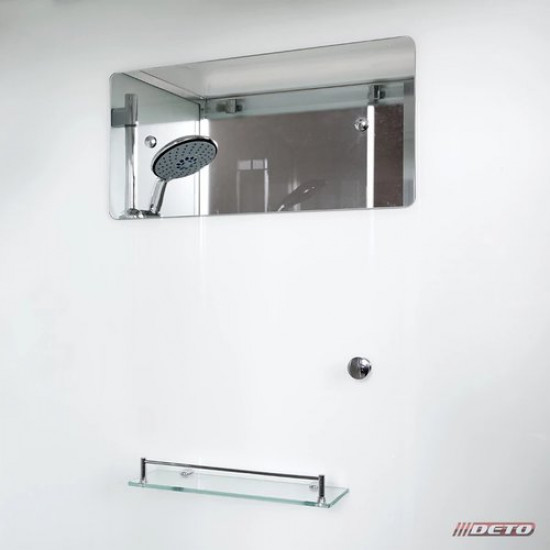 Душевая кабина Deto D119SEL 110x90 с электрикой, стекла матовые, профиль хром