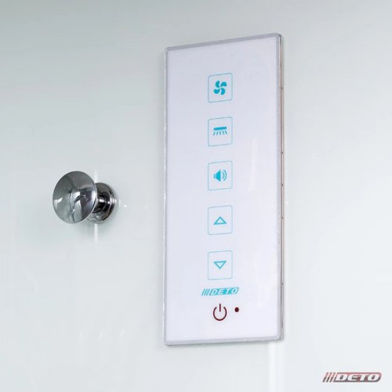 Душевая кабина Deto D119SEL 110x90 с электрикой, стекла матовые, профиль хром