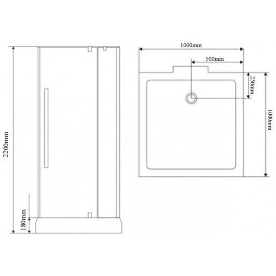 Душевая кабина Wasserfalle W-625A 100х100