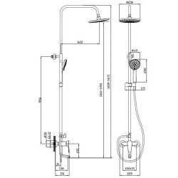 Душевая система Diadonna D80-335100 хром