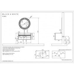 Комплект мебели Black&White Gravity V-2433 с подсветкой