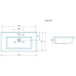 Умывальник Kirovit Оскар 850