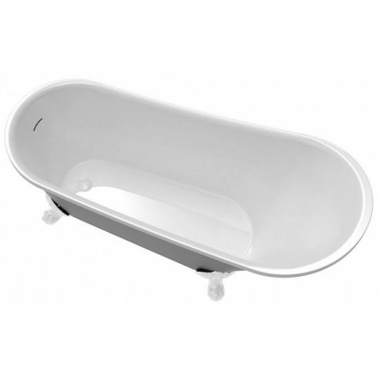 Ванна акриловая Teymi Iva 162x69 серая матовая