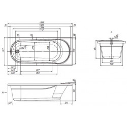 Ванна акриловая VentoSpa Italy Aqua 170x75