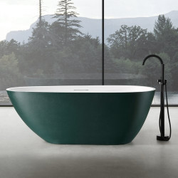 Ванна из искусственного камня Abber Dortmund AM9911MBG 170x75 темно-зеленая матовая