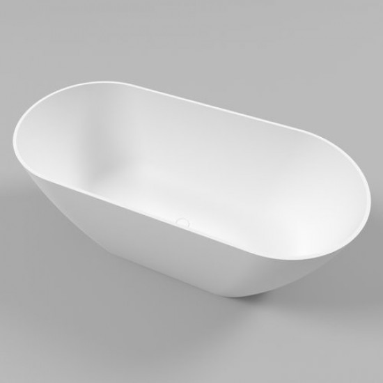 Ванна из литьевого мрамора Aquastone AQS 12 165x75 белый глянец